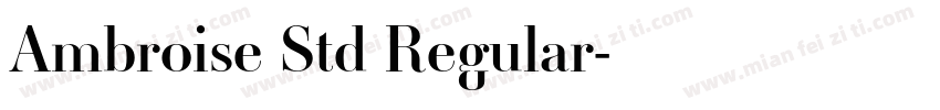 Ambroise Std Regular字体转换